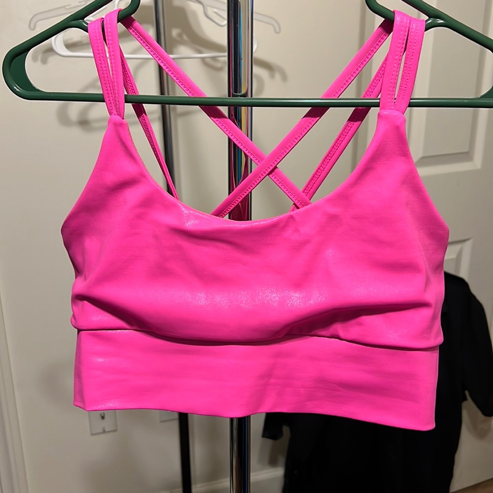 Women’s hot pink sports bra